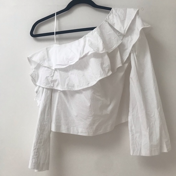 Rebecca Minkoff Mia One Shoulder Long Sleeve Top - Picture 3 of 4